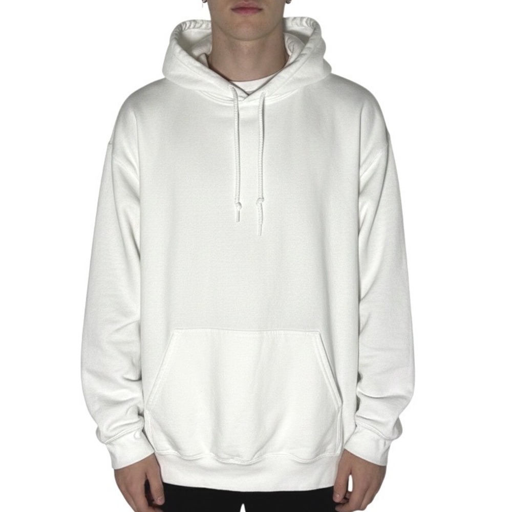 Gildan Heavy Blend White Hoodie Sweatshirt DIY sublimation 5xl new with flaw